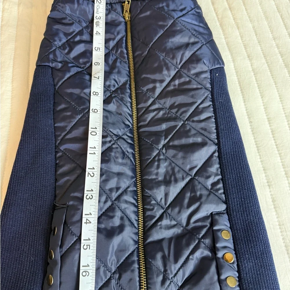 Top Paw Navy Quilted Zipper Dog Vest Size L